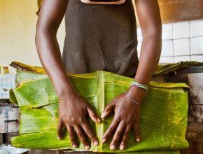 scenes in a Ugandan kitchen