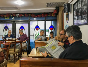 The interior of Salon Versalles, a long-time favorite eatery on the Calle Junín.