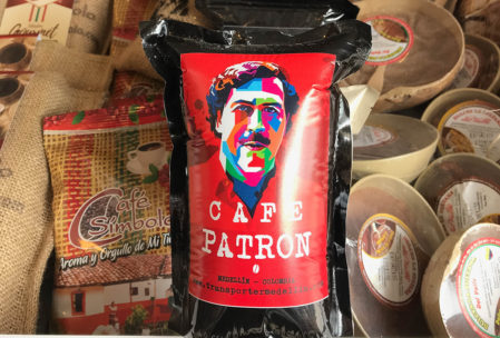 Coffee emblazoned with Pablo Escobar's face