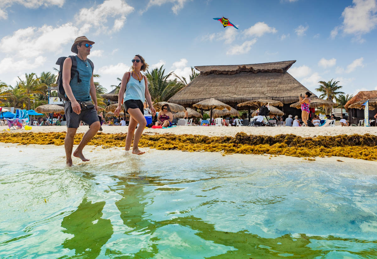 There's plenty to keep you busy on the beach in Puerto Morelos. Or you can just kick back and relax under a beach umbrella or palapa all day.