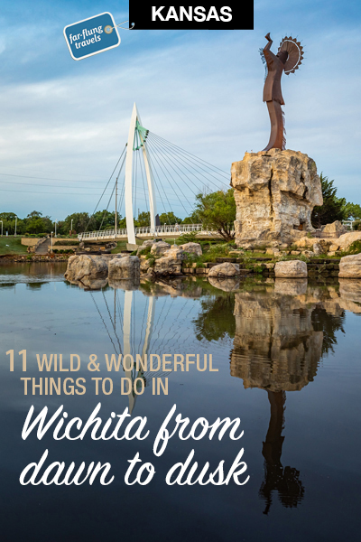 What do do in Wichita; Kansas; get up early; the early bird gets the worm in Wichita; discover things to do in Wichita; travel; wichita; kansas; central plains; city; 9 things to do in Wichita; Kansas; explore Kansas; the keeper of the plains; native american; history; sculpture; blackbear bosin; arkansas river; little arkansas river; promontory; icon; things to see in Wichita.