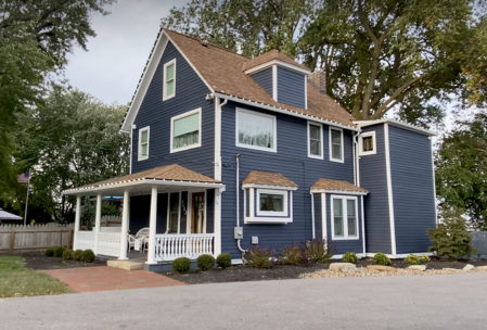 Exterior shot of The Bumpus House, located next to the A Christmas Story House in Cleveland's Tremont neighborhood.